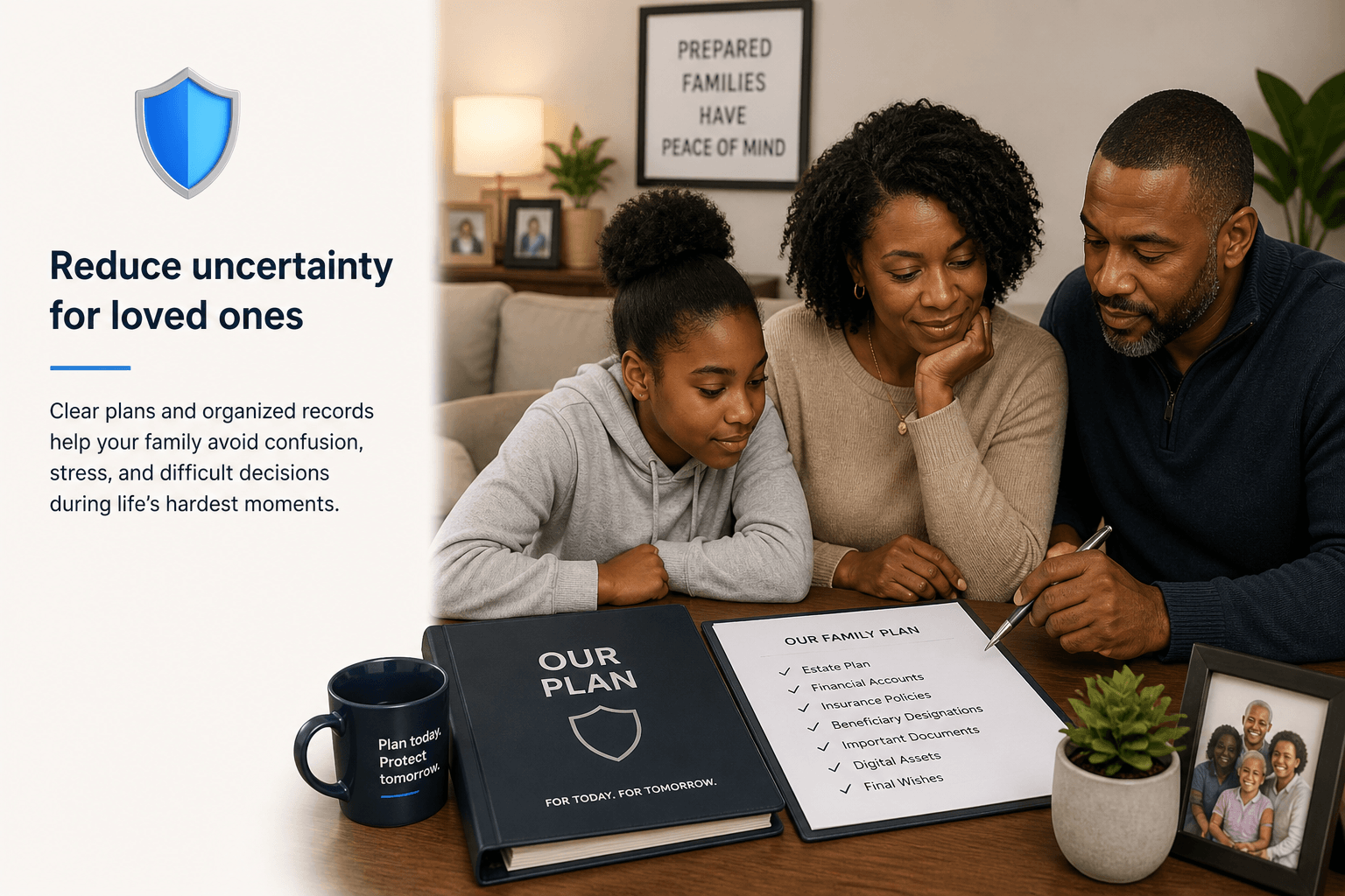 Reduce uncertainty for loved ones