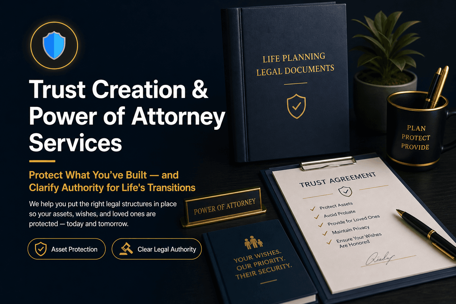 Trust Creation and Power of Attorney Services — protect assets and clarify authority