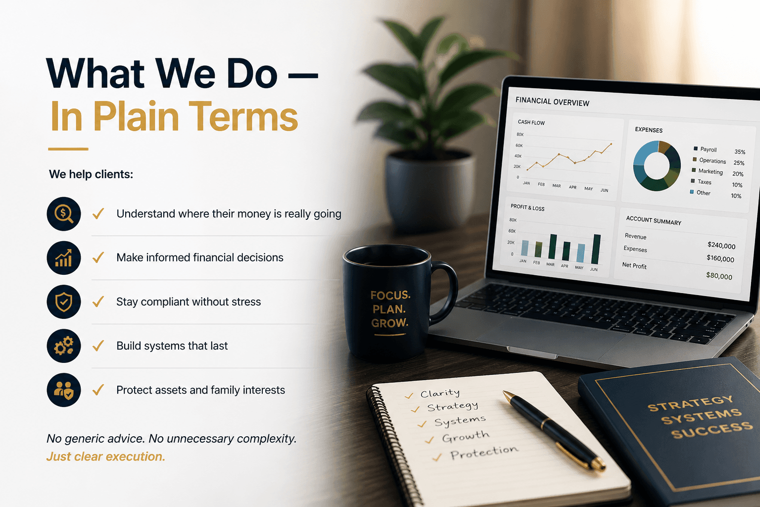 What we do — in plain terms